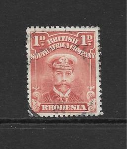 RHODESIA SCOTT 120 USED VF - 1913 1p BROWN ROSE ISSUE - KING GEORGE V - Bild 1 von 2