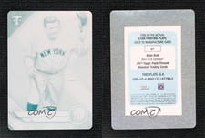 2017 Topps Triple Threads Printing Plate Cyan 1/1 Babe Ruth #67 HOF