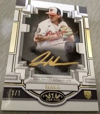 2023 Topps Tier One Baseball DL Hall RC Gold Ink Auto 1/1