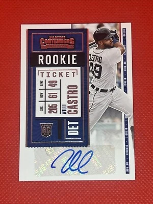 2020 Panini Contenders Willi Castro Rookie Ticket Auto Detroit Tigers / Twins - Image 1 of 2