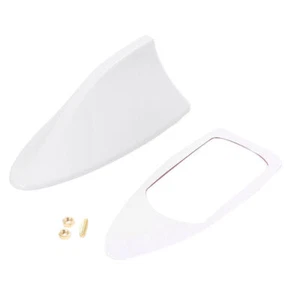 Shark Fin Roof Antenna Radio Receiver FM/AM Decorate Aerial Car Universal White - Picture 1 of 6