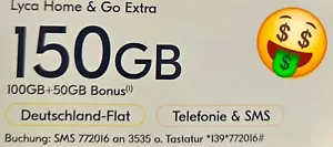 100GB INTERNET, FON & SMS FLAT im Vodafone Netz, LTE 4G,EU ROAMIG "BLITZVERSAND" - Bild 1 von 2