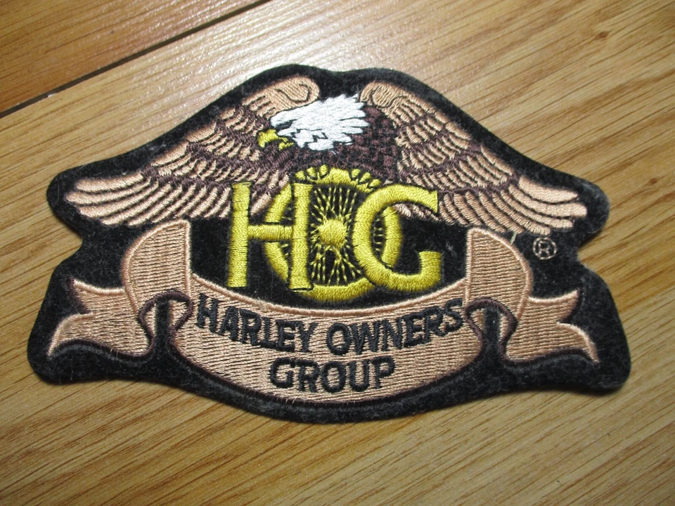 Harley Davidson Owners Group H.O.G. Parche Dorado-5" Ancho~EXCELENTE Foto 1 de 1