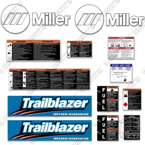适用于 Miller Trailblazer 贴花套件发电机焊机替换贴纸  — 第 1/1 张图片