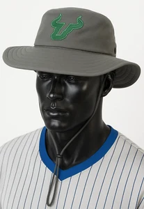 Adidas South Florida Bulls Boonie Hat Gray Safari Snap Brim Mesh Vented Unisex - Picture 1 of 10