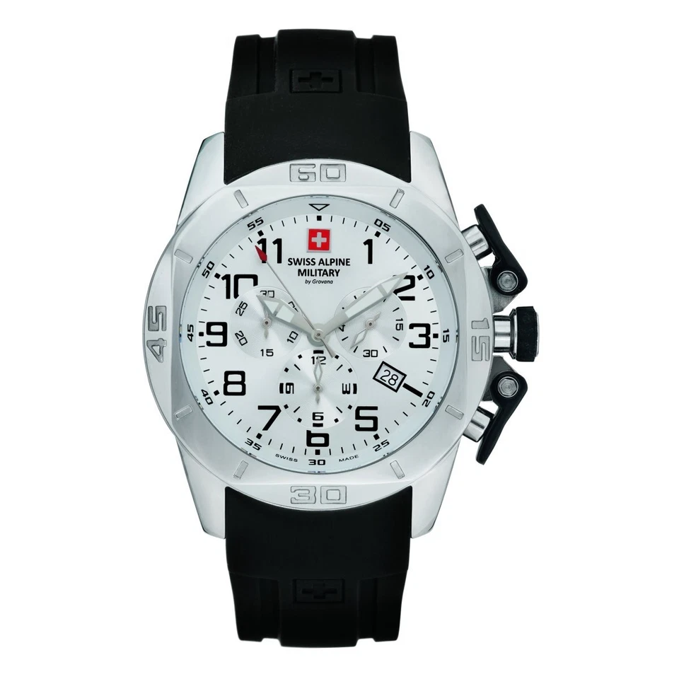 Reloj Swiss Alpine Militar Hombre Cronógrafo 7063.9833SAM Silicona Foto 1 de 1
