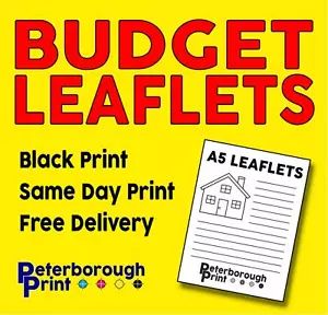Economy A5 Leaflet Printing - Same Day Service - Free Delivery - Picture 1 of 3