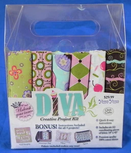 Diva Creative Project Kit "Yum Yum", Bag Pillow Apron Wall Art, 6 Fabrics 3 Yds. - Picture 1 of 14