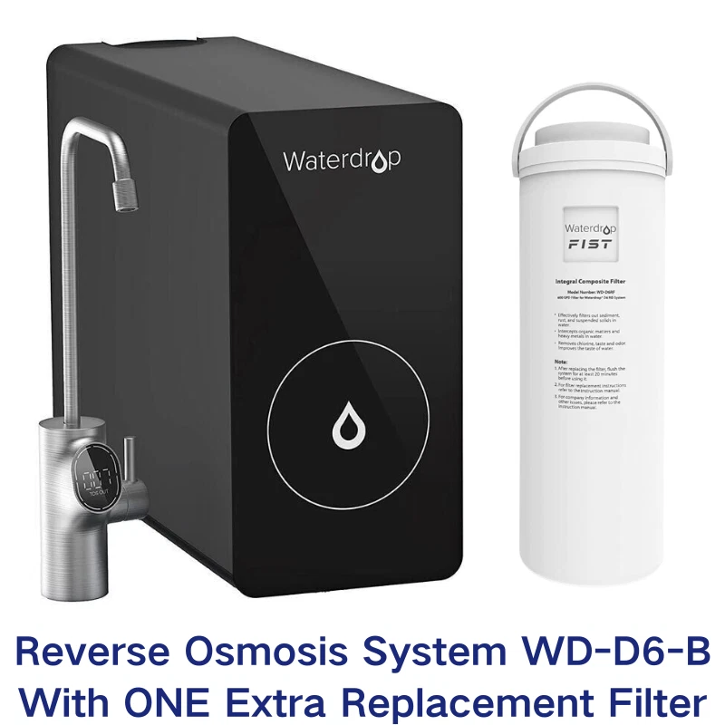 Waterdrop D6 Reverse Osmosis System,Tankless,2 Filters-Certified Refurbished - Image 1 of 4