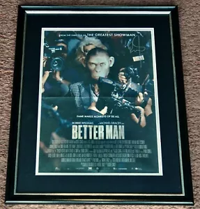 Robbie Williams signiert A3 Better Man Poster doppelt montiert & gerahmt mit Echtheitszertifikat - Bild 1 von 5