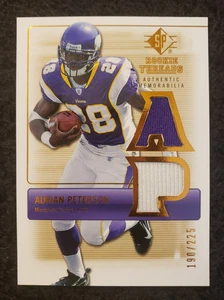 2007 SP Rookie Threads Adrian Peterson 190/225 Bronze Dual Jersey # RT-AP MT - Picture 1 of 2