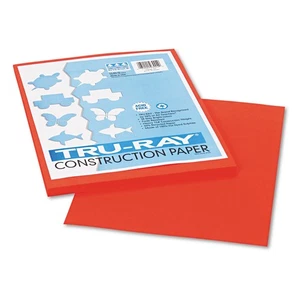 Pacon® Tru-Ray Baupapier, 76 Pfund, 9 x 12, orange, 50 Blatt/Packung - Bild 1 von 2