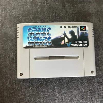 Nintendo Super Famicom Sonic Wings Aero Fighters SFC SNES Game Cassette JAPAN - Image 1 of 4