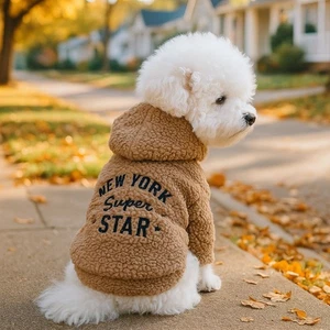 Dog Cat Pet Clothes Warm Velvet Sweater Pet Costume Jumpsuit Coat Puppy Apparel - Picture 1 of 28