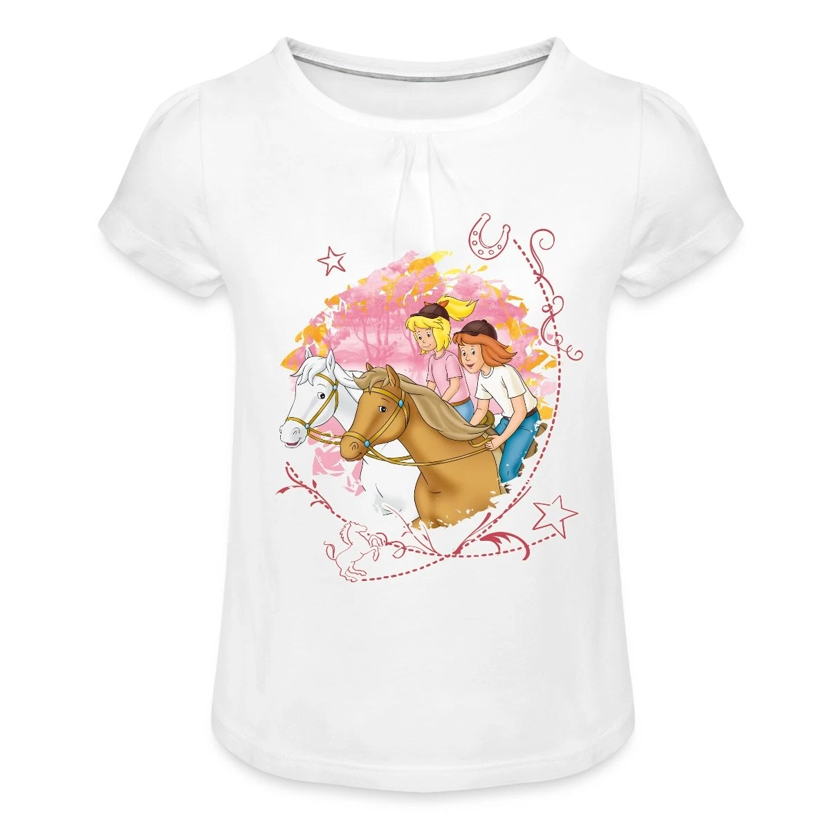Bibi & Tina T-Shirt Für Frauen – Typographie-Design, 100% Baumwolle