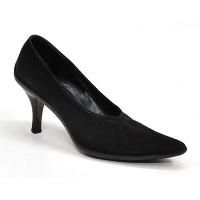 Zapatos de salón para mujer Jil Sander punta puntiaguda 35,5/5,5 de gamuza negra sin cordones Foto 1 de 3