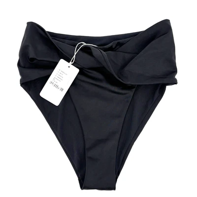 AGUA BENDITA 'Lily' Twist Front Bikini Bottom 19297 Black Size M MSRP $95 NWT - Image 1 of 4