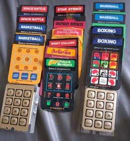 Lot of 15 Vintage Intellivision Overlays Demon Attack Burgertime D&D Star Strike