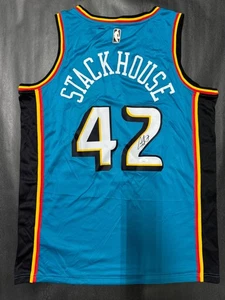 JERRY STACKHOUSE signed autographed DETROIT PISTONS Jersey w/ COA JSA CD77044 - Picture 1 of 5