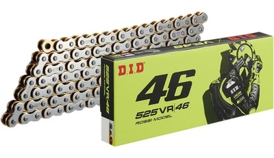 D.I.D M525VR46SG120 525 VR46 X-Ring Chain - Silver/Gold - 120 links - Image 1 of 3