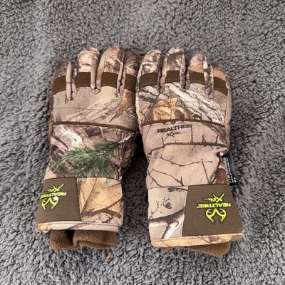 Realtree Xtra Gloves Youth L/XL Brown Treeline Camouflage Camo Outdoor Winter - Image 1 of 4