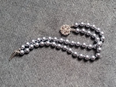 elegantes altes Perlen-Armband - 835er Silber, Vintage, Retro, Geschenk, selten - Bild 1 von 4