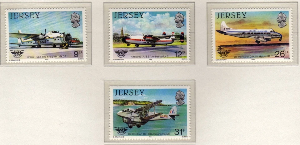 Jersey 1984 Aviation History (2nd series) SG 340-343 MNH - Image 1 of 1