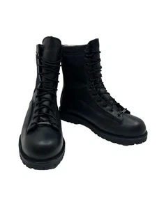 Bates Mens Leather Combat Boots Lace-up Gore Tex Size 8.5 US Black 02139 NEW - Picture 1 of 14