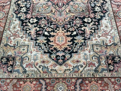 ПОДЛИННЫЙ НОВОМ KARASTAN СТАРИННЫЙ ТЕМНО-HERIZ КОВЕР 5,9 x 9 узор #700-701 - Изображение 1 из 4