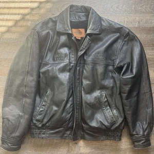 Canada Sportswear Vintage Mens Black Bomber Motorcycle Riding Jacket Sz Small - Picture 1 of 24