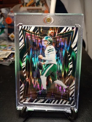 Panini Select 2024 - Nivel de sala Aaron Rodgers #40 Zebra Prizm Sp Foto 1 de 2