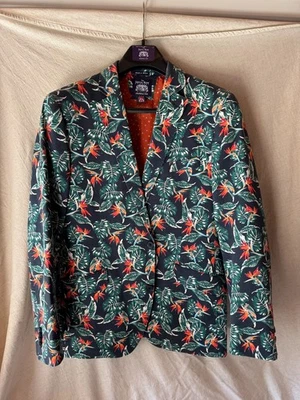 Savile Row Hoxton Navy Blue Tropical Two Button Notch Lapel Slim Fit Suit - Image 1 of 4