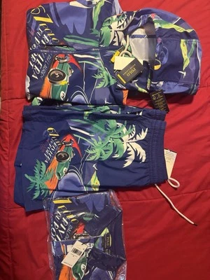 Ralph Lauren Polo Riviera DU 端口套装。 短裤和 Polo 衫 XL 码夹克 Is L — 第 1/4 张图片