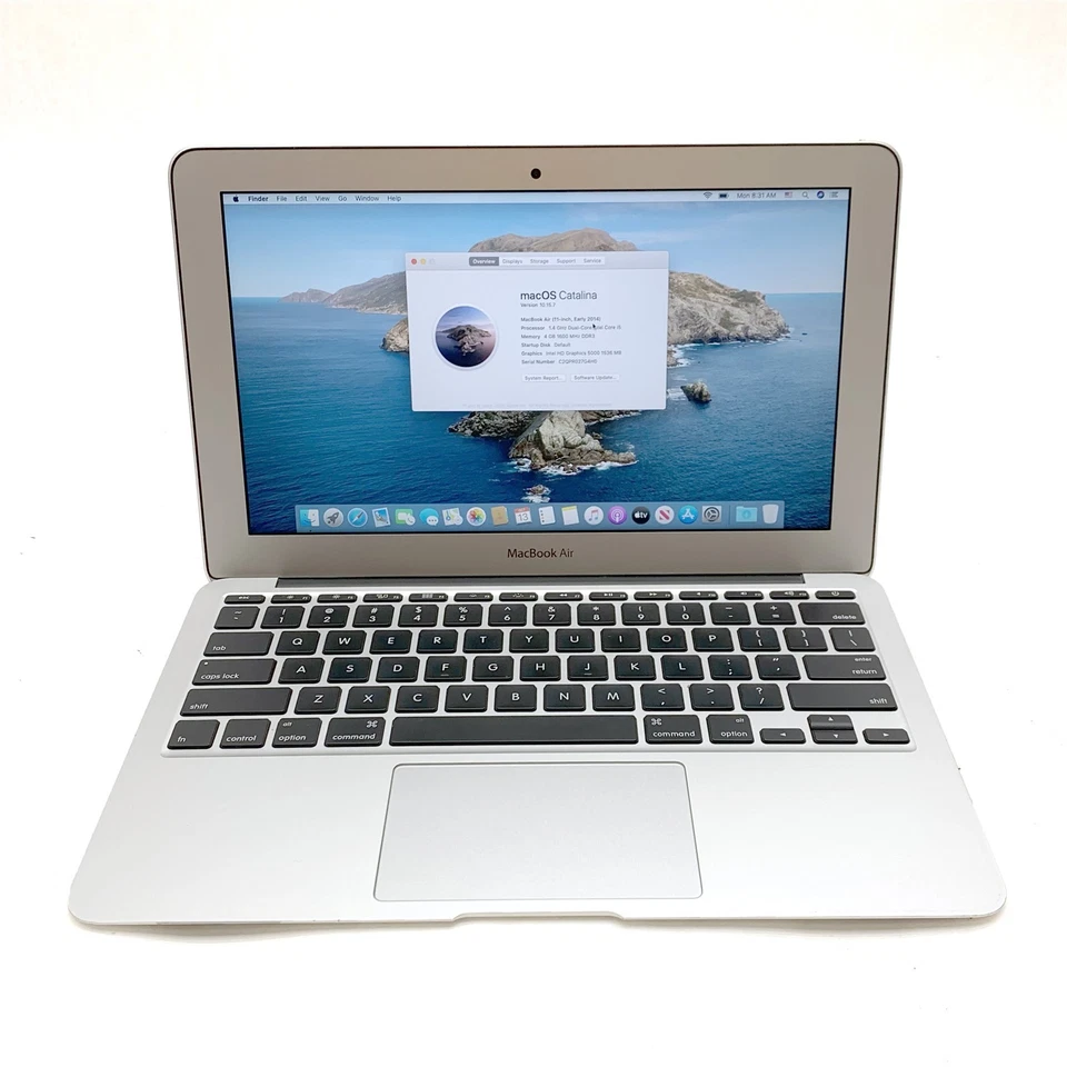 Apple Macbook Air A1465 11.6" FHD Intel i5-4260U 1.4 Ghz 4GB 256GB SSD Catalina - Image 1 of 4