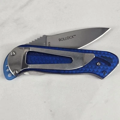 Faca dobrável CRKT 5202 Rolllock azul trava deslizante - descontinuada - Imagem 1 de 4