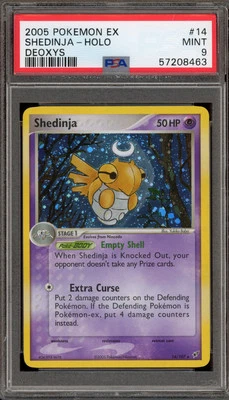 Pokemon Shedninja EX Deoxys Holo Rare #14 PSA 9 Mint - Image 1 of 2