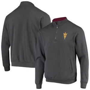 Men's Colosseum Charcoal Arizona State Sun Devils Tortugas Logo Quarter-Zip - Picture 1 of 3