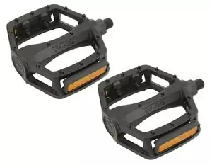 BMX FIXIE PLATFORM PEDALS VP Black 9/16" Alloy Pedals 9/16 with reflectors NEW - Picture 1 of 1