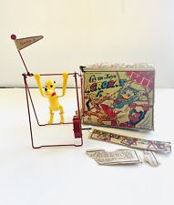 Vintage Walt Disney Pluto 1950's Linemar Windup Gym-Toys With Original Box Rare