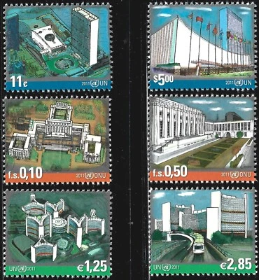 2011年6张联合国最终邮票套装。 完好未铰边 (583) — 第 1/4 张图片
