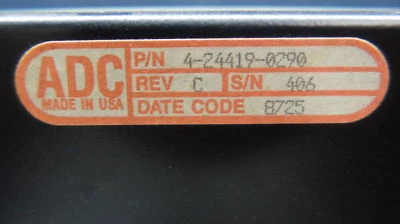 ADC 4-24419-0290 Cross Connect Patch Panel PNL DSX 56 DS1 CK Bantum - Image 1 of 3