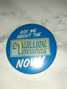 One Million Pound Giveaway Vintage Badge - Picture 1 of 2