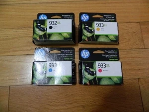 2025/4 GENUINE SET 4 HP 932XL 933XL LARGE CARTRIDGES OfficeJet 6100 6700 SEALED - Picture 1 of 2