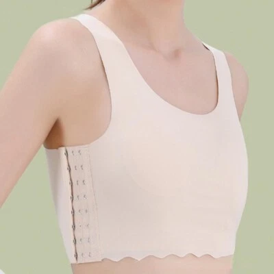 Lady Les Buckle Seamless Chest Breast Binder FTM Sports Bra Soft Vest Tank Top - Image 1 of 4