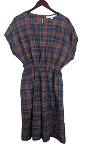 Anthropologie Christine Alcalay Tess Plaid Wool Dress Small EUC - Picture 1 of 6