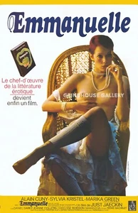 Emmanuelle 1974 Sylvia Kristel French Adult Movie Poster Wall Art Sexploitation - Picture 1 of 1
