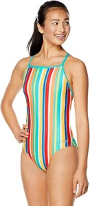 Traje de baño estándar para mujer Speedo UNA pieza resistencia el único equipo impreso colores - Imagen 1 de 3