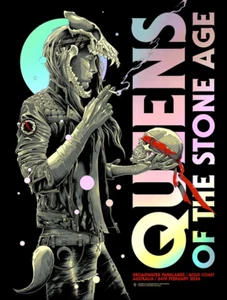 Queens of the Stone Age : Gold Coast AU 2024 FOIL Poster by Luke Preece N/170 - Picture 1 of 8