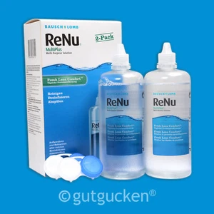 ReNu MultiPlus Twin Box (paquete de 2) 4 x 360 ml producto de cuidado todo en uno solución combinada