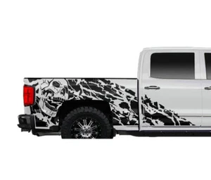 Adhesivo apto para Chevrolet Silverado 6 ft doble cabina auto pesadilla cráneo gráficos - Imagen 1 de 5
